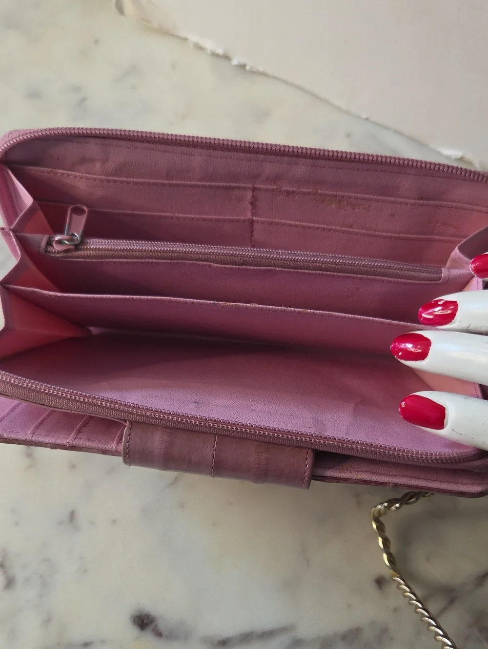 E Skin Pink Women's Zip Wallet Clutch